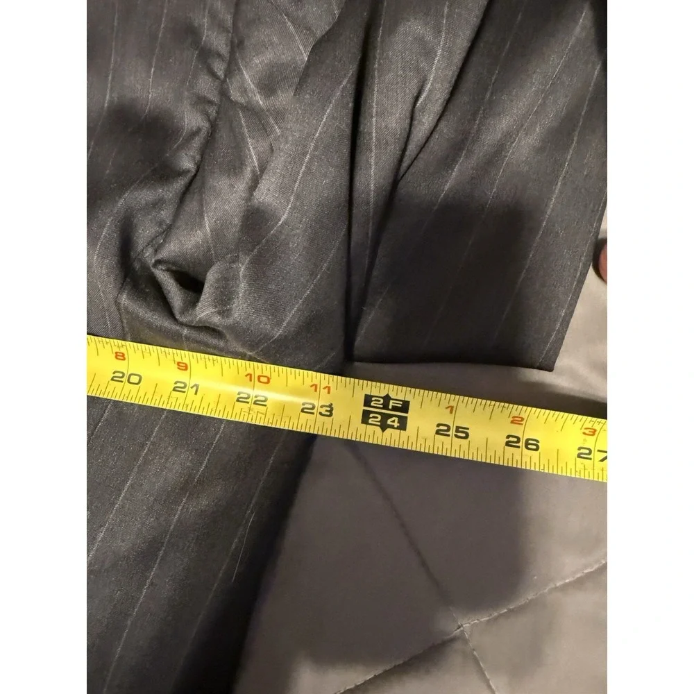Ermenegildo Zegna‎ Black Pinstripes Wool Blazer Made in Italy Size 56IT